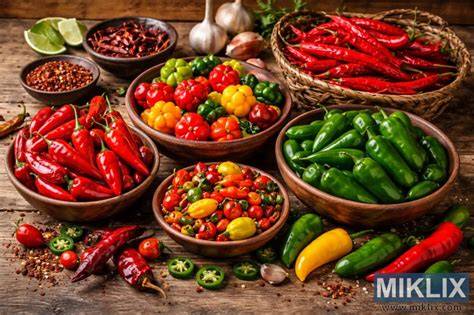 různé způsoby zpracování chilli papriček