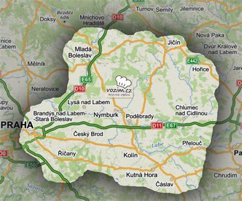 Mapa rozvozu hotových jídel do Zlína