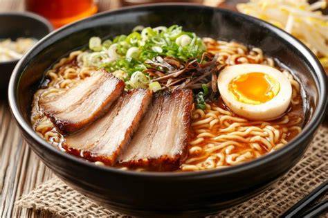 Japonská ramen polévka v misce