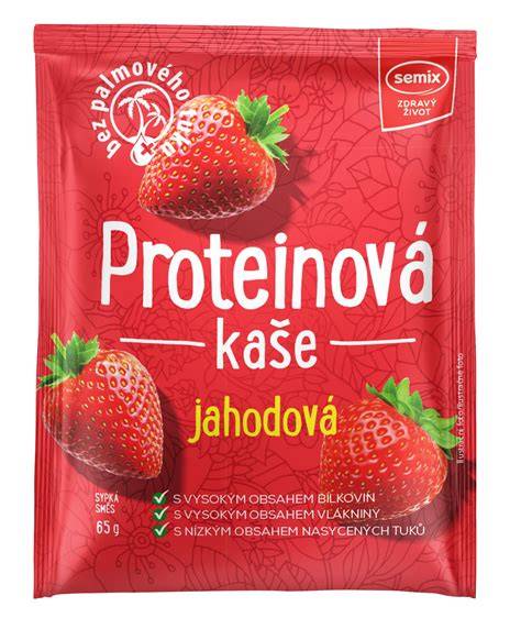Jahodová proteinová ovesná kaše