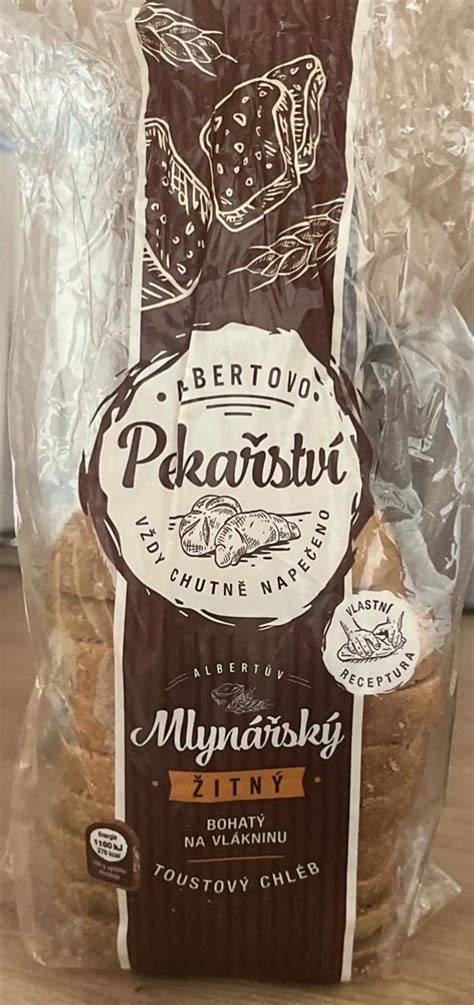 Mlynářský žitný toustový chléb Albertovo pekařství