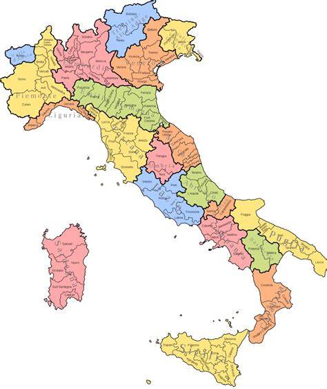 Mapa italských variant ragù