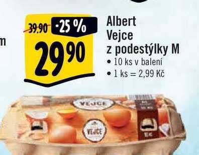 Albert supermarket vejce v akčním letáku