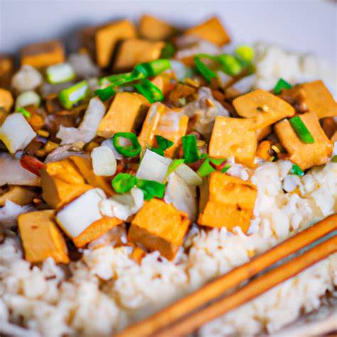 pečená zelenina s tofu a rýží