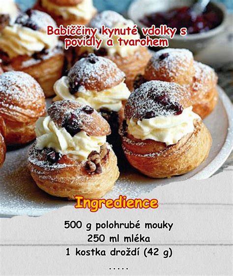 kynuté vdolky s povidly a tvarohem
