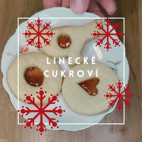 Linecké cukroví s marmeládou a cukrem