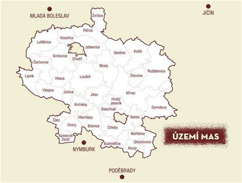Mapa území MAS Svatojiřský les