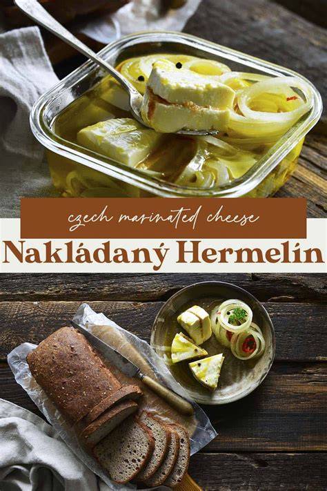 Czech nakládaný hermelín servírování