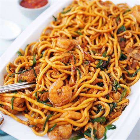 mee goreng krevety wok